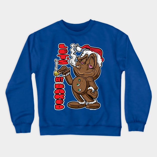 Gingerbread Man Let's Get Baked with blunt Crewneck Sweatshirt by eShirtLabs